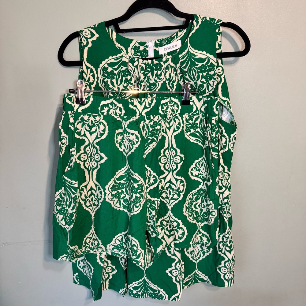 BSUBSEACH Green and Cream Set